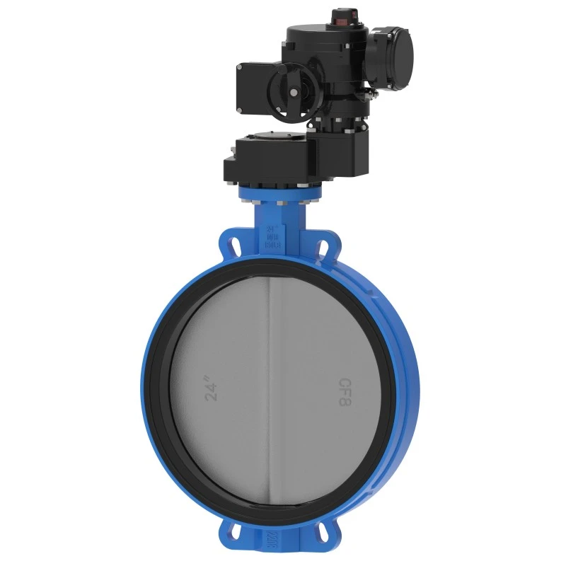 Electric wafer butterfly valves